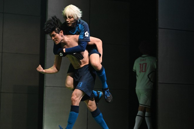 A scene from the final rehearsal of Blue Lock 4th STAGE